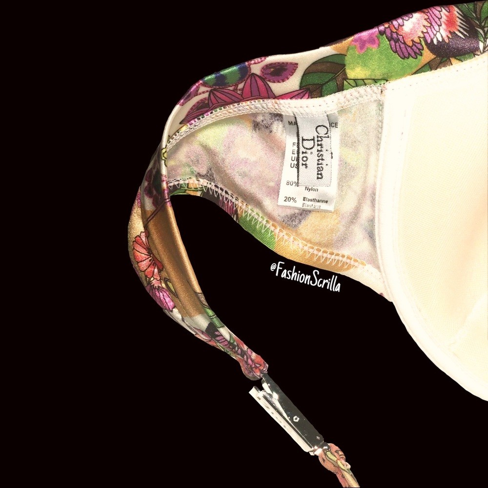 Dior John Galliano 2000s Limited Edition Hawaii Floral Gambler Dice Bikini Top - Picture 9 of 17